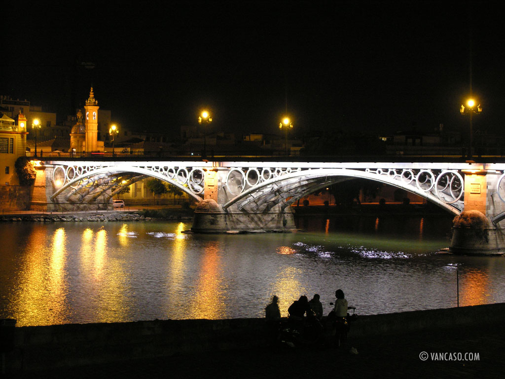 Triana Bridge in Seville Spain