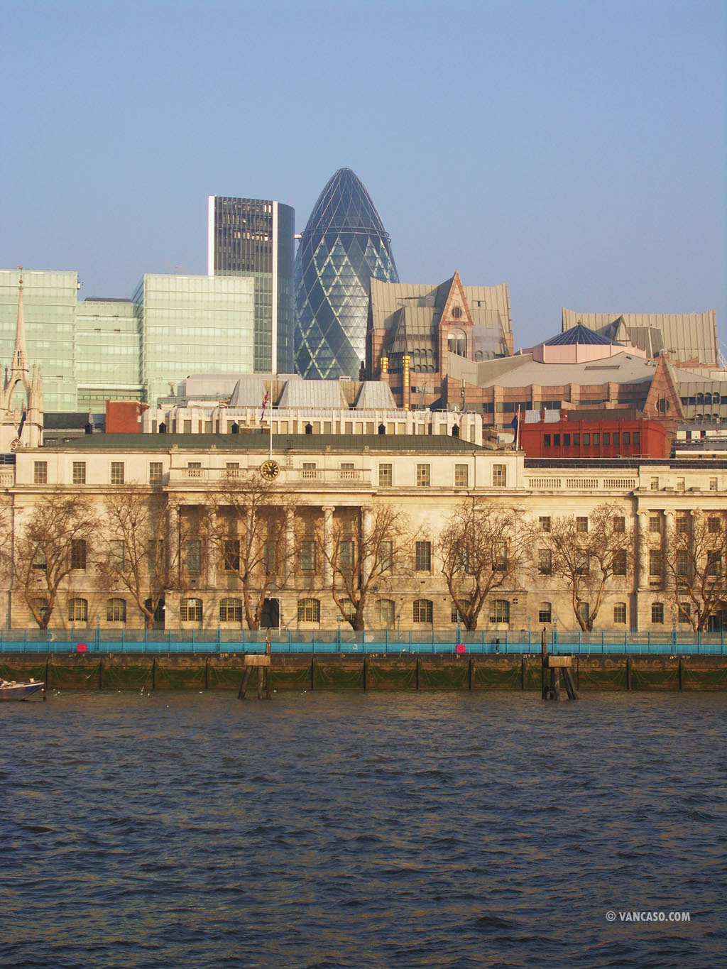 View of the The Gherkin Building in London England