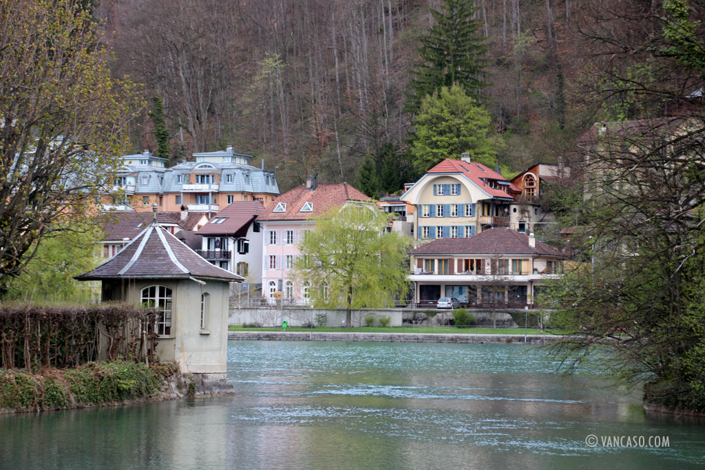 Aare River in Thun Switzerland