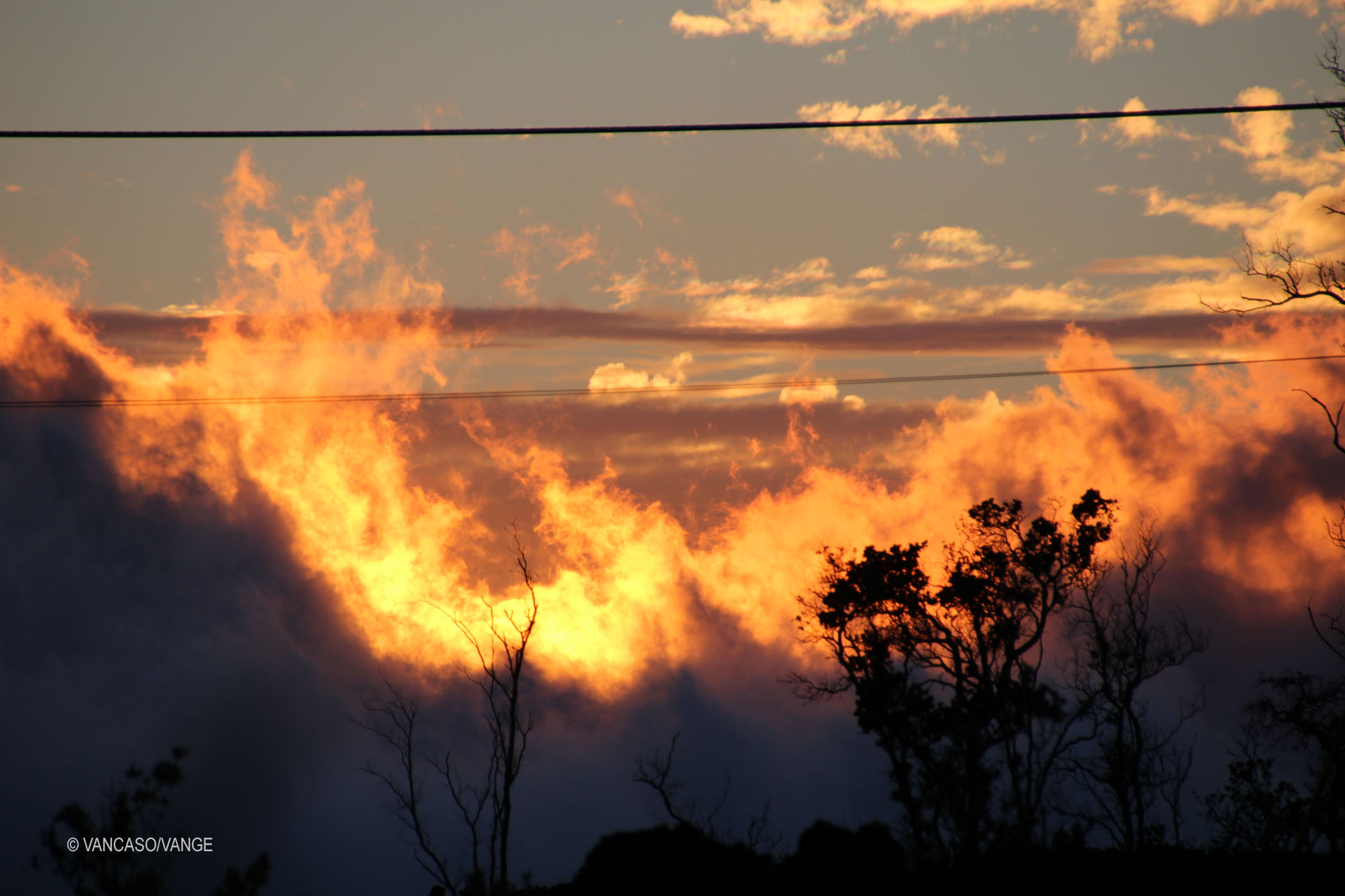 Sunset from the Hills of Captain Cook, The Big Island, Hawaii
