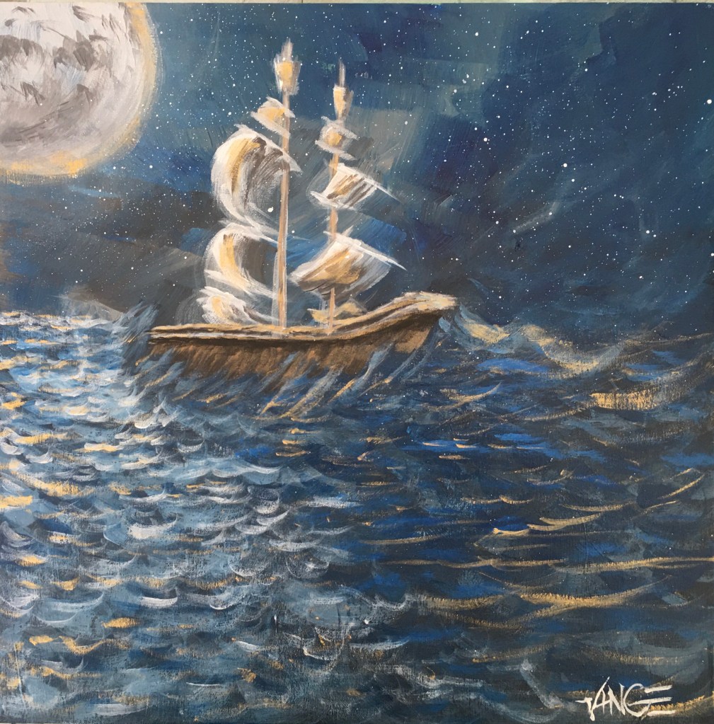 Nights Voyage painting by Vange