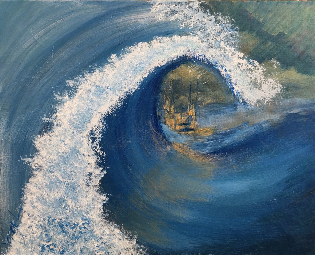 Overtaking painting by Vange